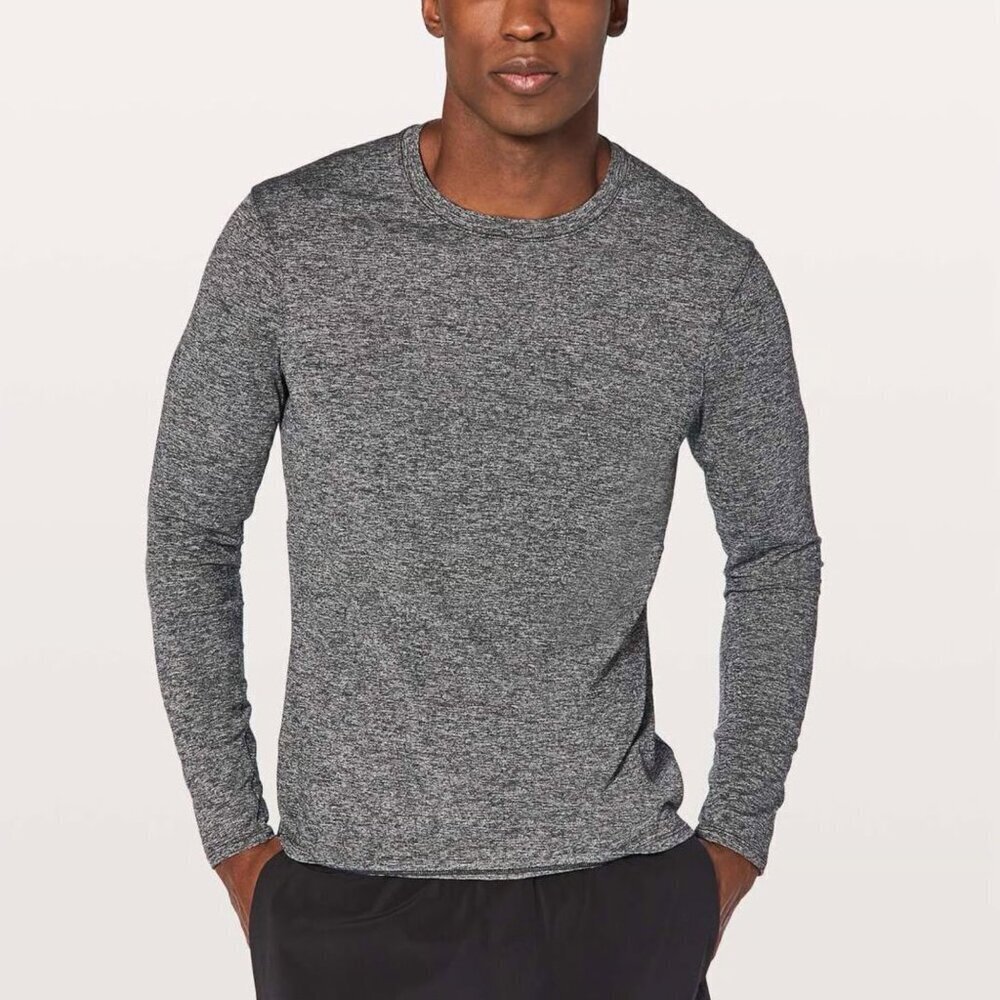 Lululemon Surge Men's Gray Long Sleeve Shirt Size Medium 41760